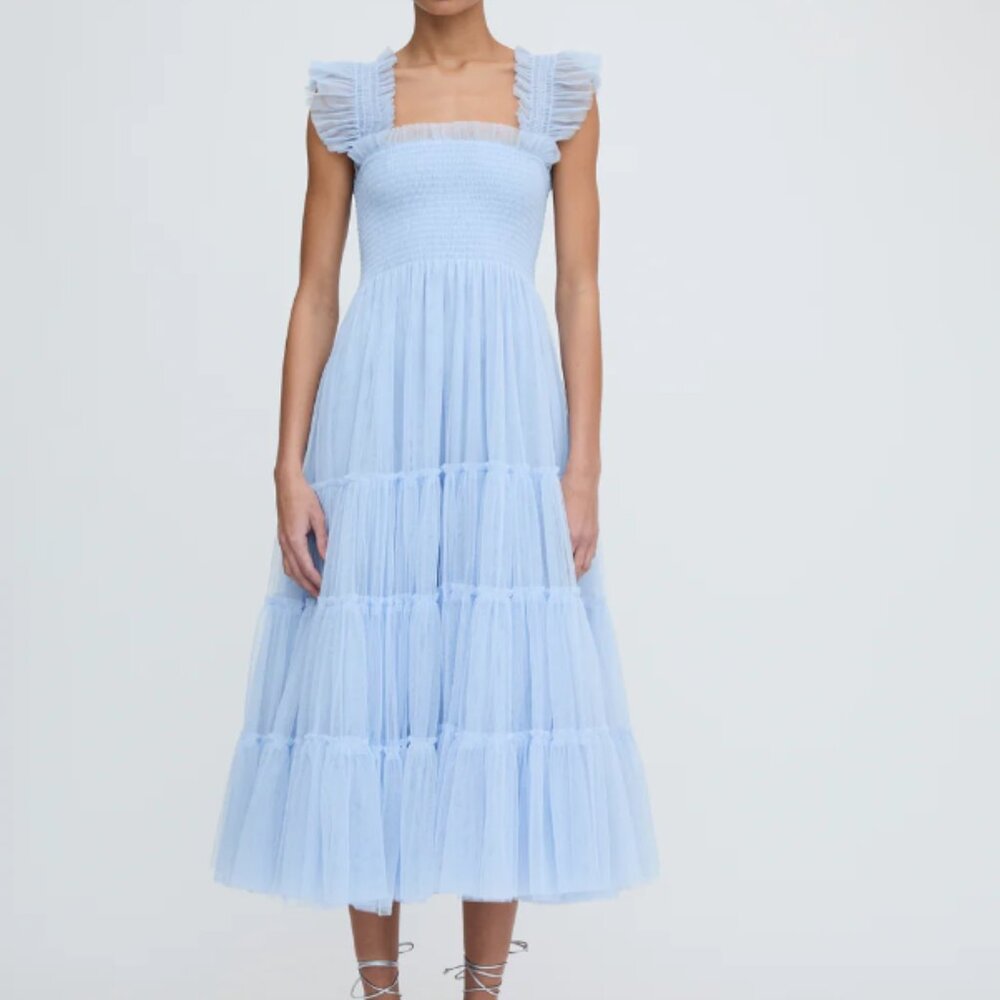 Hill House Light Blue Midi Dress